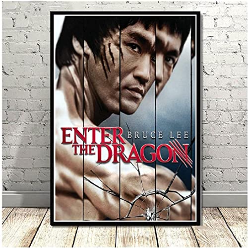 Puzzle 1000 Teile Bruce Lee Kung Fu King Actor Vintage Poster Wall Art PaperSpielzeug für Erwachsene Dekompressionsspiel38x52cm von LNTYW