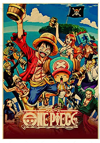Puzzle 1000 Teile One Piece Anime Poster Ruffy Poster Für Erwachsene Spiele Lernspielzeug50x70cm von LNTYW