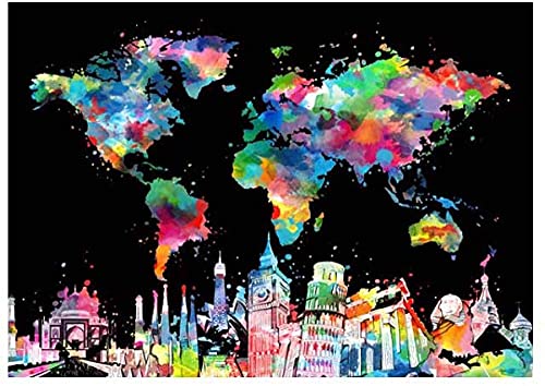 Puzzle 2000 Teile Bunte Weltkarte Kunstposter PapierFür Spiele für Erwachsene Lernspielzeug70x100cm Puzzle 2000 Teile Bunte Weltkarte Kunstposter PapierFür Spiele für Erwachsene Lernspielzeug70x100cm von LNTYW