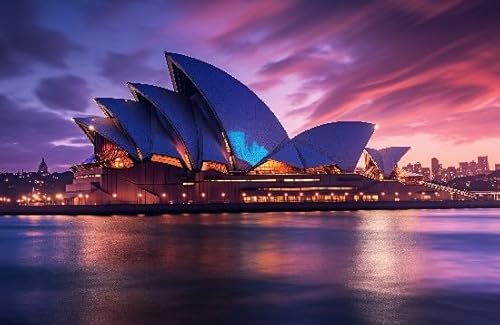 Puzzle für Erwachsene 1000 Teile, Sydney Opera House, anspruchsvolle Spiele für die Familie, Heimdekoration, Geschenke, 50 x 70 cm Puzzle für Erwachsene 1000 Teile, Sydney Opera House, anspruchsvolle Spiele für die Familie, Heimdekoration, Geschenke, 50 x 70 cm von LNTYW