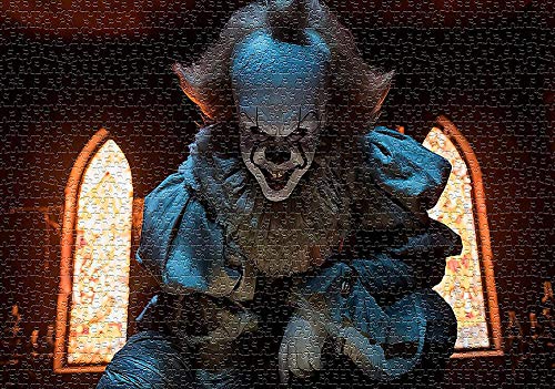 Puzzle für Erwachsene und Kinder - Pennywise from It Puzzle Puzzle Schönes Puzzle Familienpuzzle Kunstgeschenke für Weihnachten Geburtstag (1000 Teile) 50x70cm von LNTYW