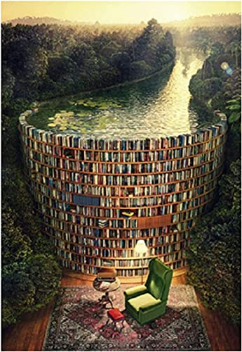 Puzzles 1000 Teile PapierZusammenbau Bilder Bücherregal und Kanal Poster Spiele für Erwachsene Lernspielzeug38x52cm von LNTYW