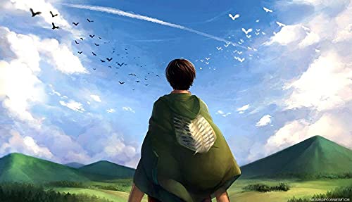 Puzzles 1000 Teile für Erwachsene Anime Attack On Titan Pädagogisches intellektuelles Dekompressionsspielzeug Spaß Familienspiel für Kinder26x38cm von LNTYW