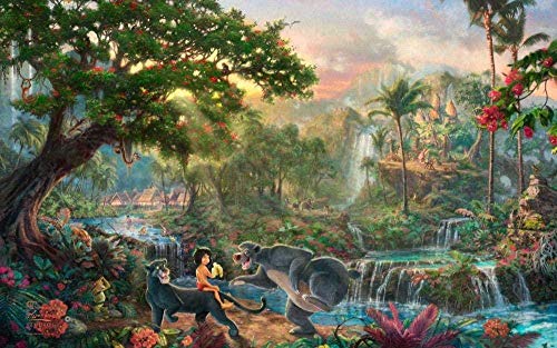 Puzzles 1000 Teile für Erwachsene Dschungelbuch Pädagogisches intellektuelles Dekompressionsspielzeug Spaß Familienspiel für Kinder Erwachsene38x52cm von LNTYW