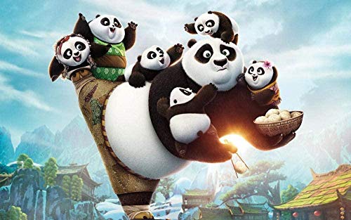 Puzzles für Erwachsene 2000 Teile Kung Fu Panda Puzzles für Kinder Lernspielzeug Intellektuelles Spiel Geschenk Teens DIY Home Entertainment70x100cm von LNTYW