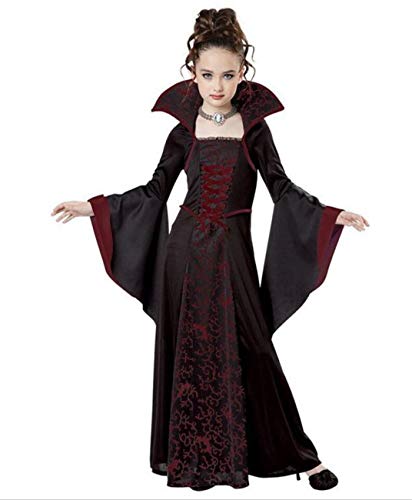 LOBTY Vampir Hexe Kostüm Kinder Erwachsene Halloween Kostüme Verkleidungsparty für Halloween Karneval Fasching Hexenkostüm Mädchen Hexenkleid Hexenhut von LOBTY