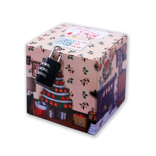 LOCKED ADVENTURES Rätselbox – Weihnachts-Edition – Escape Room Geschenkbox mit Rätsel & Schloss – Verpackung für Weihnachten, Geldgeschenke, Gutscheine & kleine Überraschungen von LOCKED Adventures