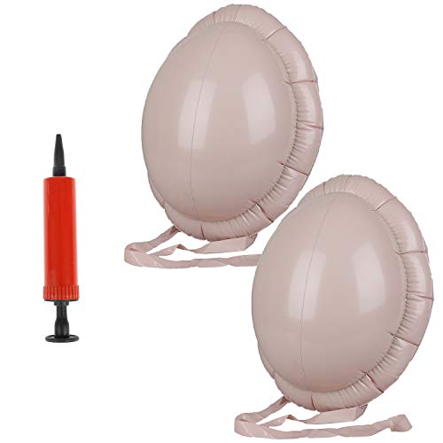 2 Stück Weihnachtsmann Gefälschte Bauch Aufblasbarer großer Bauch Schwangere Frau Fake Bauch Santa Claus Bierbauch mit Mini-Luftpumpe Christmas-Kostüm Polsterung Weihnachtskostüm Zubehör von LOCOLO