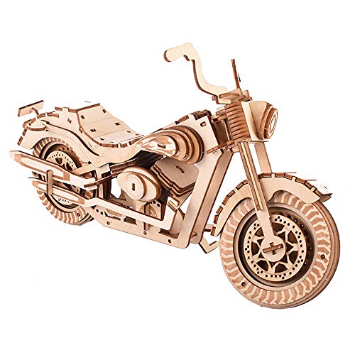 LODIY 3D Puzzle Holz Modellbau - 158 Teile Harley Motorrad Puzzle Holzpuzzle 3D Denkspiele Spielzeug Geschenk für Kinder Erwachsene von LODIY