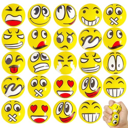 24Pcs Anti Stress Spielzeug Bälle, Lustige Gesichter Softball,Mini Lächeln Gesicht Bälle,Mini Schaum Stressbälle,Verschiedene Emoticons Stressball,Antistressball Bälle Wutball für Kinder Erwachsene 24Pcs Anti Stress Spielzeug Bälle, Lustige Gesichter Softball,Mini Lächeln Gesicht Bälle,Mini Schaum Stressbälle,Verschiedene Emoticons Stressball,Antistressball Bälle Wutball für Kinder Erwachsene von LOEPENLE