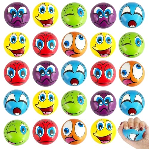 24Pcs Anti Stress Spielzeug Bälle,5CM Lustige Gesichter Softball,Mini Lächeln Gesicht Bälle,Mini Schaum Stressbälle,Verschiedene Emoticons Stressball,Antistressball Bälle Wutball für Kinder Erwachsene 24Pcs Anti Stress Spielzeug Bälle,5CM Lustige Gesichter Softball,Mini Lächeln Gesicht Bälle,Mini Schaum Stressbälle,Verschiedene Emoticons Stressball,Antistressball Bälle Wutball für Kinder Erwachsene von LOEPENLE