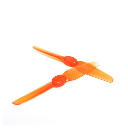 LOFLRCFE HQProp T65mm-PC 2 Zoll 2-Blatt Polycarbonat Propeller 3-Loch 1,5mm Halterung for Mini T-ohpi FPV(T65MM 5Pairs Orang) von LOFLRCFE