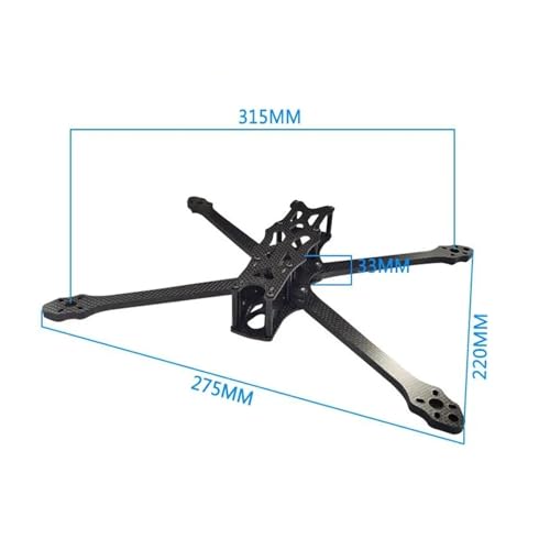 LOFLRCFE Xpower APEX PRO Kohlefaser-FPV-Rahmen 7"/10" - 275-330 mm Radstand Drohnen-Chassis(8 inch) von LOFLRCFE