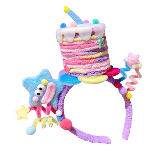 LOFOTU Festliches gedrehtes Stirnband mit Stern, Kuchendekoration, Kopfschmuck, bequeme Kopfbedeckung für Kinder und Erwachsene LOFOTU Festliches gedrehtes Stirnband mit Stern, Kuchendekoration, Kopfschmuck, bequeme Kopfbedeckung für Kinder und Erwachsene von LOFOTU