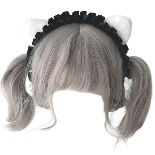 LOFOTU Handgefertigtes Tierohren-Haarreif, Anime-Haarband, Maskeraden, Kostüm, Kopfbedeckung, Cosplay, Requisiten, Haarreifen, Party-Zubehör von LOFOTU