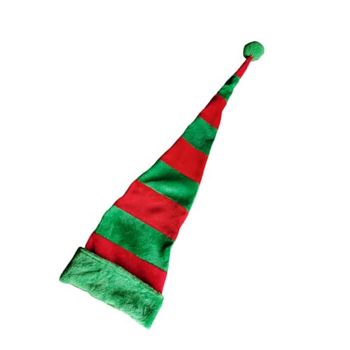 LOFOTU Verschmitzte Weihnachtselfen-Kopfbedeckung mit Pompons für die Feiertage, bunte Outfits für Cosplay, Weihnachtsmann-Helfer von LOFOTU
