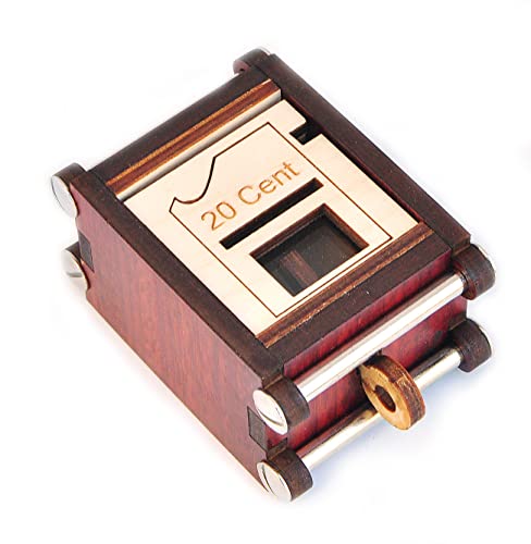 LOGICA GIOCHI 20 Cent Box - Geheime Box aus Holz - Schwierigkeit 4/6 Extreme - Jean-Claude Constantin Puzzlespiel von LOGICA GIOCHI