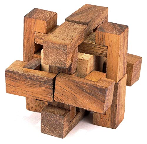 Logica Spiele Art. Trap - 3D Denkspiel aus Holz - Schwierigkeit 5/6 Unglaublich - Für Experten - Knobelspiel - Geduldspiel - Leonardo da Vinci Kollektion von LOGICA GIOCHI