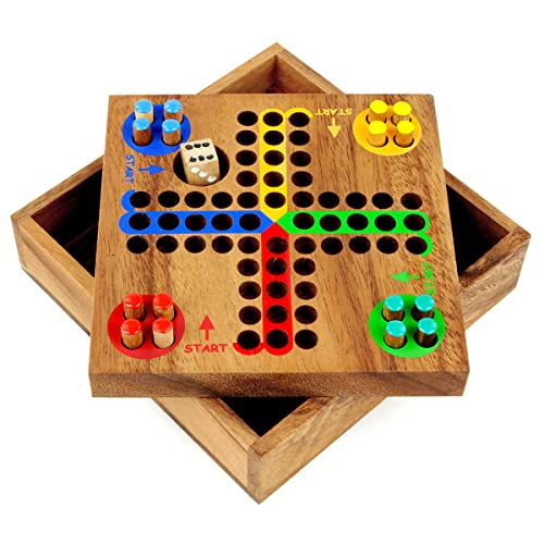Logica Spiele Art. Ludo S - Taschenspiele - Brettspiel aus Holz - Würfelspiel - Gesellschaftsspiel - Familienspiel aus Holz - Reiseversion von LOGICA GIOCHI