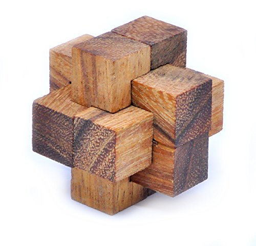 Logica Spiele Art. Burr Puzzle - 3D Denkspiel aus Holz - Schwierigkeit 4/6 Extrem - Knobelspiel - Geduldspiel - Leonardo da Vinci Kollektion von LOGICA GIOCHI