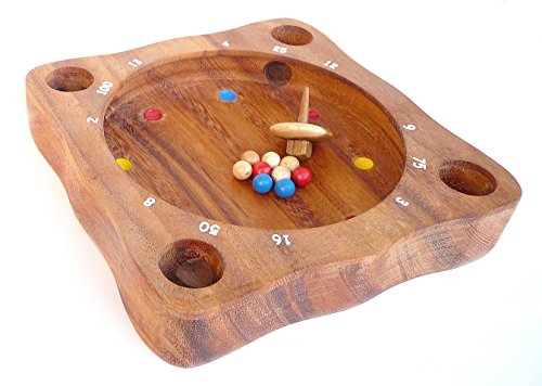 Logica Spiele Art. Tiroler Roulette - Brettspiel aus Edlem Holz - Gesellschaftsspiel - Aktionsspiel von LOGICA GIOCHI