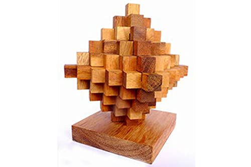 Logica Puzzles Art. Mega Sternschnuppe - 3D-Knobelspiel aus Holz - Schwierigkeitsgrad 5/6 Unglaublich - Leonardo da Vinci Kollektion von LOGICA GIOCHI