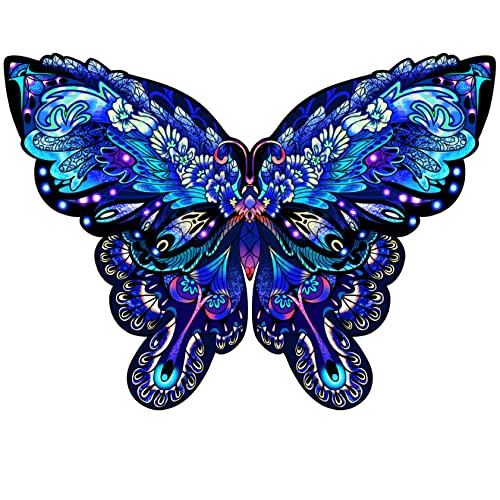 Logica Giochi Kunst. Schmetterling der Nacht – Mandala Puzzles – Puzzles aus Holz – Innovative Formen – 28 x 20,4 cm – 110 Stück von LOGICA GIOCHI