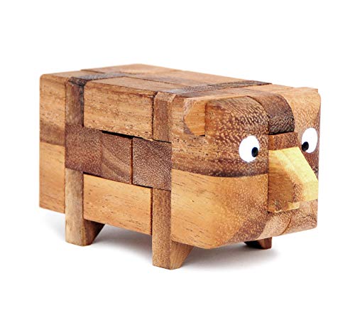Logica Spiele Art. 3D Ferkelchen - 3D Denkspiel aus Edlem Holz - Schwierigkeit 3/6 Schwierig - Knobelspiel - Geduldspiel - Leonardo da Vinci Kollektion Logica Spiele Art. 3D Ferkelchen - 3D Denkspiel aus Edlem Holz - Schwierigkeit 3/6 Schwierig - Knobelspiel - Geduldspiel - Leonardo da Vinci Kollektion von LOGICA GIOCHI