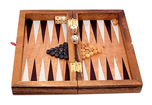Logica Spiele Art. Backgammon M - Brettspiel aus Holz - Strategiespiel für 2 Spieler - Reiseversion von LOGICA GIOCHI