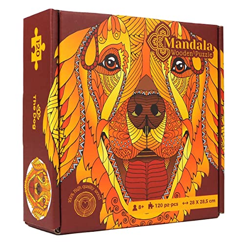 Logica Spiele Art. Der Hund - Mandala Puzzles - Puzzle aus Holz - Innovative Formpuzzles - 28 x 28.5 cm - 120 Stücke von LOGICA GIOCHI