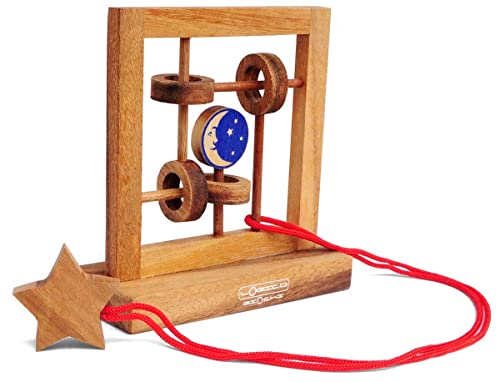 Logica Spiele Art. Der Mond und Die Sterne - Denkspiel aus Edlem Holz - Knobelspiel - Geduldspiel - Schwierigkeit: 4/6 Extrem - Leonardo da Vinci Kollektion Logica Spiele Art. Der Mond und Die Sterne - Denkspiel aus Edlem Holz - Knobelspiel - Geduldspiel - Schwierigkeit: 4/6 Extrem - Leonardo da Vinci Kollektion von LOGICA GIOCHI