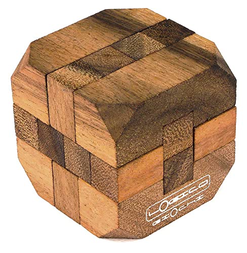 Logica Spiele Art. Diamant - 3D Denkspiel aus Holz - Schwierigkeit 4/6 Extrem - Knobelspiel - Geduldspiel - Leonardo da Vinci Kollektion von LOGICA GIOCHI