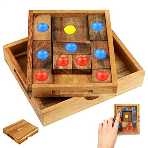 Logica Spiele Art. Flucht aus dem Gefängnis - Khun Phaen - Klotski - Denkspiel aus Edlem Holz - 16 Spiele in 1 - Gemischte Schwierigkeiten Logica Spiele Art. Flucht aus dem Gefängnis - Khun Phaen - Klotski - Denkspiel aus Edlem Holz - 16 Spiele in 1 - Gemischte Schwierigkeiten von LOGICA GIOCHI