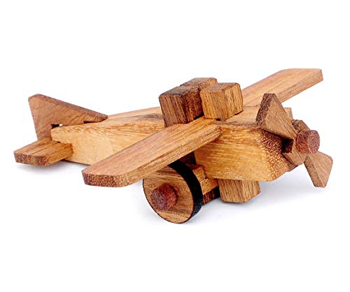 Logica Spiele Art. Flugzeug - 3D Denkspiele aus Holz - Schwierigkeit 2/6 Mittel - Leonardo da Vinci Kollektion von LOGICA GIOCHI