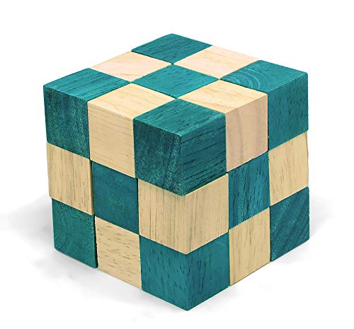 Logica Spiele Art. Grün Schlangenwürfel - 3D Denkspiel aus Holz - Schwierigkeit 4/6 Extrem - Knobelspiel - Geduldspiel - Leonardo da Vinci Kollektion Logica Spiele Art. Grün Schlangenwürfel - 3D Denkspiel aus Holz - Schwierigkeit 4/6 Extrem - Knobelspiel - Geduldspiel - Leonardo da Vinci Kollektion von LOGICA GIOCHI