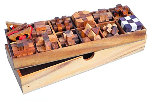 Logica Spiele Art. Holz Set 12 in 1 - Denkspiele aus Edlem Holz - 3D Denkspiele Set - Knobelspiele - Leonardo da Vinci Kollektion Logica Spiele Art. Holz Set 12 in 1 - Denkspiele aus Edlem Holz - 3D Denkspiele Set - Knobelspiele - Leonardo da Vinci Kollektion von LOGICA GIOCHI