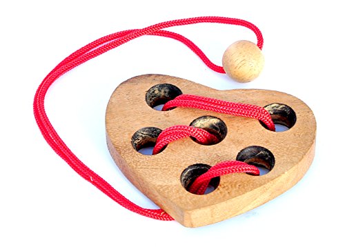 Logica Spiele Art. Love Story - Denkspiel aus Holz - Seilpuzzle - Schwierigkeit 3/6 Schwierig - Knobelspiel - Geduldspiel - Leonardo da Vinci Kollektion Logica Spiele Art. Love Story - Denkspiel aus Holz - Seilpuzzle - Schwierigkeit 3/6 Schwierig - Knobelspiel - Geduldspiel - Leonardo da Vinci Kollektion von LOGICA GIOCHI