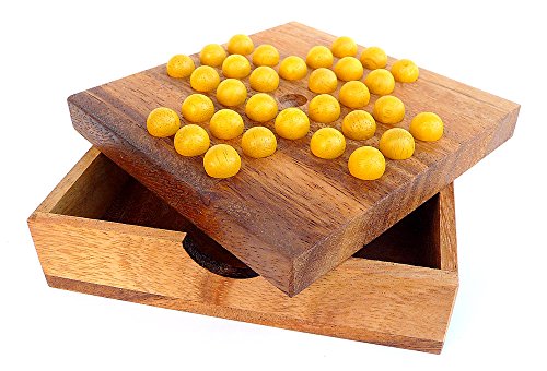 Logica Spiele Art. Solitaire mit Holzkugeln - Denkspiel aus Edlem Holz - Strategspiel - 2 Aufgaben - Reiseversion - Euklid Serie Logica Spiele Art. Solitaire mit Holzkugeln - Denkspiel aus Edlem Holz - Strategspiel - 2 Aufgaben - Reiseversion - Euklid Serie von LOGICA GIOCHI