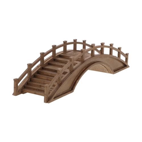 LOGOFUN Miniatur-Holzbogenbrücke, Figur, Mini-Holzbrücke, Modell, winzige Bogenbrücke, Ornamente für Bonsai-Micro-Landschafts-Dekorationen – Medium LOGOFUN Miniatur-Holzbogenbrücke, Figur, Mini-Holzbrücke, Modell, winzige Bogenbrücke, Ornamente für Bonsai-Micro-Landschafts-Dekorationen – Medium von LOGOFUN