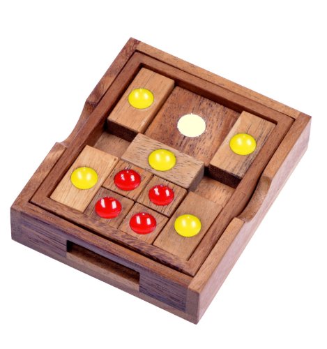 LOGOPLAY Khun Phan Gr. S - Schiebespiel - Denkspiel - Knobelspiel - Geduldspiel - Logikspiel aus Holz von LOGOPLAY