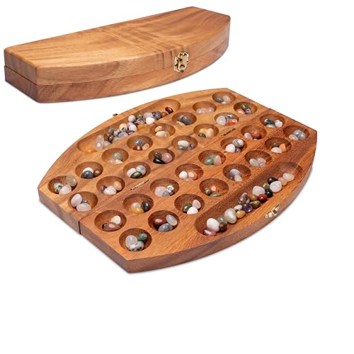 LOGOPLAY Bao Spiel Gr. L für 2 Spieler mit Metallverschluss Gold - oval - Hus - Kalaha - mit 75 Edelsteinen LOGOPLAY Bao Spiel Gr. L für 2 Spieler mit Metallverschluss Gold - oval - Hus - Kalaha - mit 75 Edelsteinen von LOGOPLAY