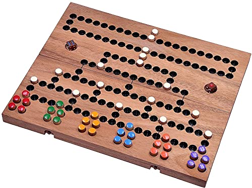 LOGOPLAY Blockade für 2 bis 6 Spieler - Würfelspiel - Strategiespiel - Gesellschaftsspiel - Brettspiel aus Holz mit klappbarem Spielbrett LOGOPLAY Blockade für 2 bis 6 Spieler - Würfelspiel - Strategiespiel - Gesellschaftsspiel - Brettspiel aus Holz mit klappbarem Spielbrett von LOGOPLAY