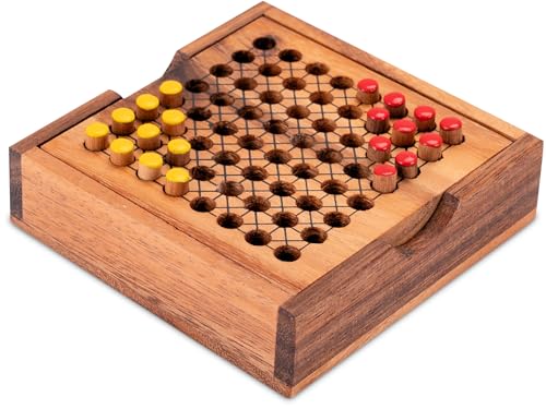 LOGOPLAY Halma Reisespiel – Rot Gelb klassisches Strategiespiel im Mini-Holzkasten für 2 Spieler LOGOPLAY Halma Reisespiel – Rot Gelb klassisches Strategiespiel im Mini-Holzkasten für 2 Spieler von LOGOPLAY