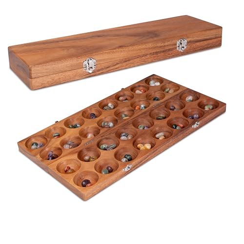 LOGOPLAY Hus Spiel mit Metallverschlüssen Silber – für 2 Spieler – Bao – Kalaha – inklusive Edelsteinen LOGOPLAY Hus Spiel mit Metallverschlüssen Silber – für 2 Spieler – Bao – Kalaha – inklusive Edelsteinen von LOGOPLAY