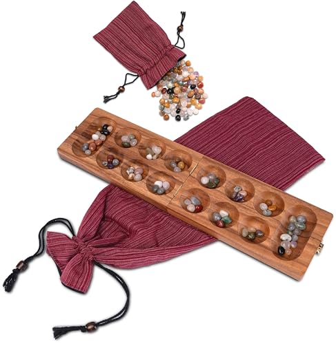 LOGOPLAY Kalaha Spiel mit Metallverschluss Gold für 2 Spieler und Großem Stoffbeutel- Spielfeld 14 x 49 cm - Hus - Bao - mit Edelsteinen LOGOPLAY Kalaha Spiel mit Metallverschluss Gold für 2 Spieler und Großem Stoffbeutel- Spielfeld 14 x 49 cm - Hus - Bao - mit Edelsteinen von LOGOPLAY