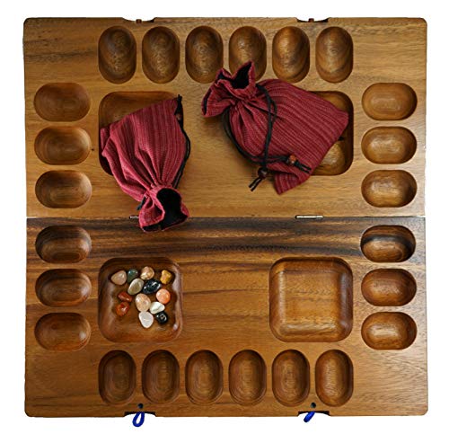 LOGOPLAY Kalaha für 2 bis 4 Spieler - Hus - Bao - Bohnenspiel - Muschelspiel - Edelsteinspiel - Steinchenspiel aus Samena-Holz LOGOPLAY Kalaha für 2 bis 4 Spieler - Hus - Bao - Bohnenspiel - Muschelspiel - Edelsteinspiel - Steinchenspiel aus Samena-Holz von LOGOPLAY