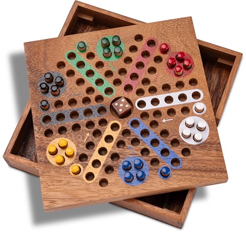 LOGOPLAY Ludo Box für 2 bis 6 Spieler -Reisevariante - Würfelspiel aus Holz LOGOPLAY Ludo Box für 2 bis 6 Spieler -Reisevariante - Würfelspiel aus Holz von LOGOPLAY