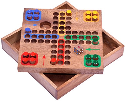 LOGOPLAY Ludo - Kleines REISESPIEL 16 x 16 cm - Würfelspiel - Gesellschaftsspiel - Familienspiel - Brettspiel aus Holz mit Steckern LOGOPLAY Ludo - Kleines REISESPIEL 16 x 16 cm - Würfelspiel - Gesellschaftsspiel - Familienspiel - Brettspiel aus Holz mit Steckern von LOGOPLAY