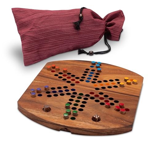 LOGOPLAY Ludo für 2 bis 6 Spieler mit Stoffbeutel - Spielfeld 33 x 28 cm - Würfelspiel aus Holz LOGOPLAY Ludo für 2 bis 6 Spieler mit Stoffbeutel - Spielfeld 33 x 28 cm - Würfelspiel aus Holz von LOGOPLAY