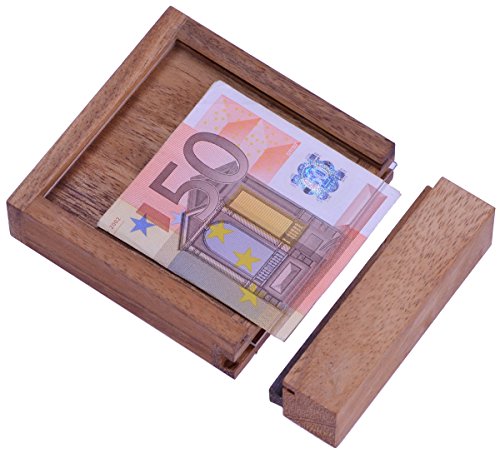 LOGOPLAY Money - Der Geldschein-Tresor - für Geldgeschenke in schöner Verpackung - Trickkiste - Denkspiel - Knobelspiel - Geduldspiel - Logikspiel aus Holz von LOGOPLAY